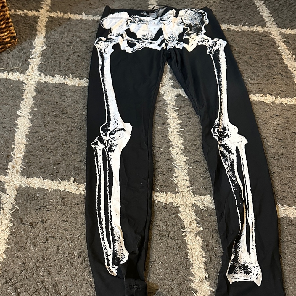 Milky way Skeleton Print Leggings Size S